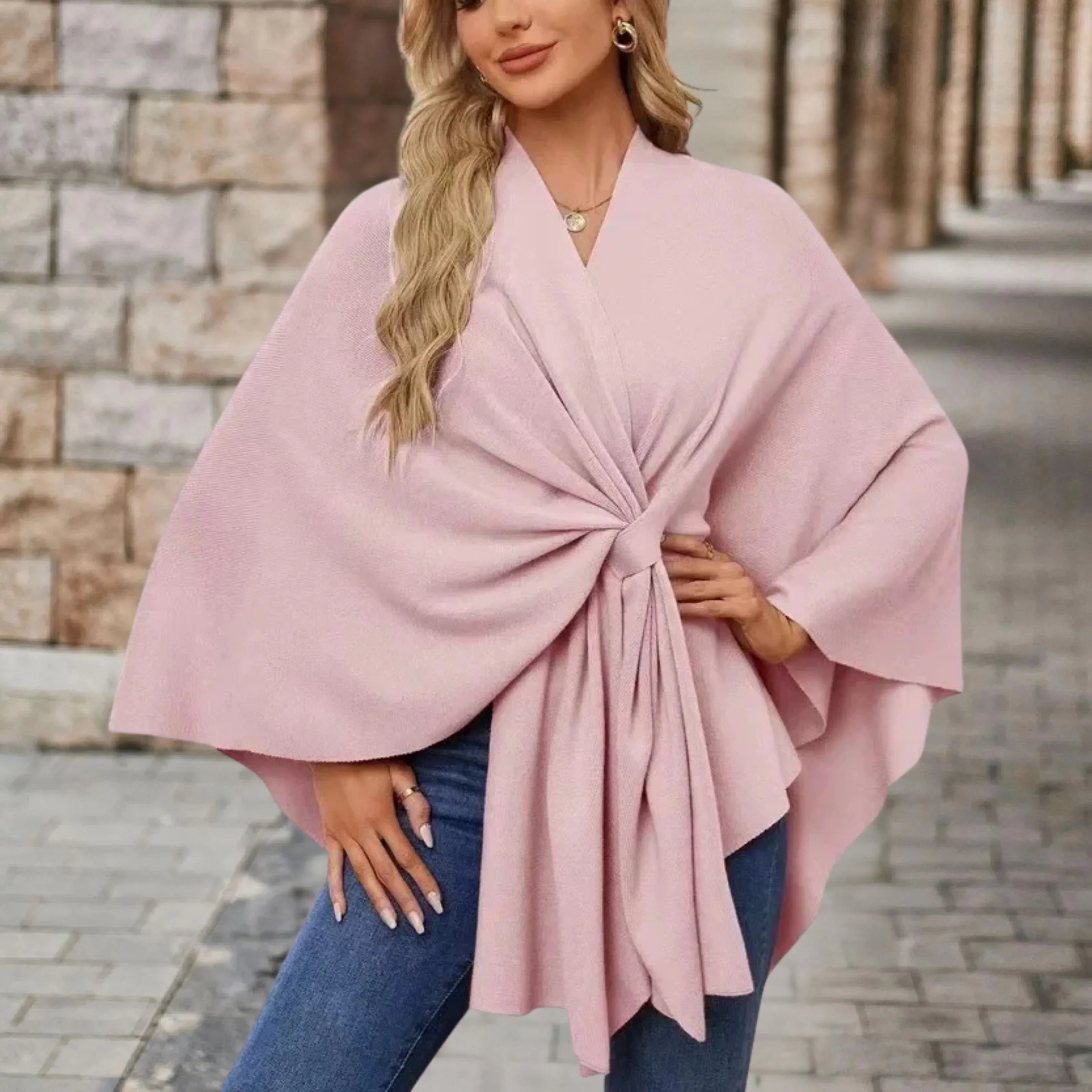 Yvette™ | Elegant Draped Poncho