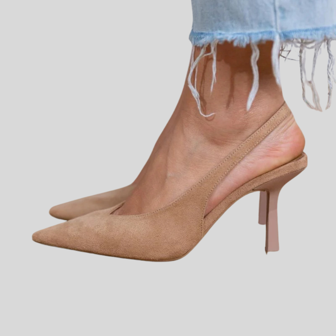 Giselle | Suede Slingback Heels
