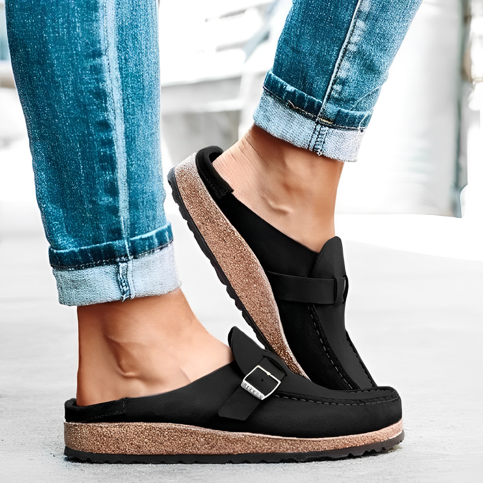 Mariah™ | Leather Mules with Orthopedic Comfort