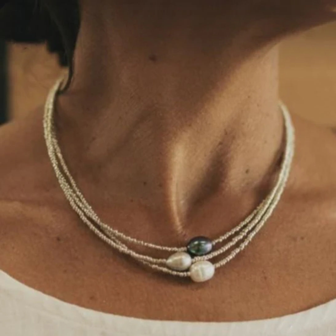 Elegant Multi Strand Pearl Necklace