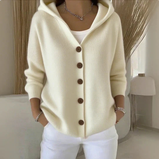 Zoé | Soft Hooded Knit Cardigan