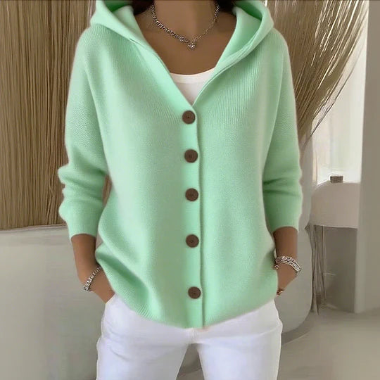 Zoé | Soft Hooded Knit Cardigan