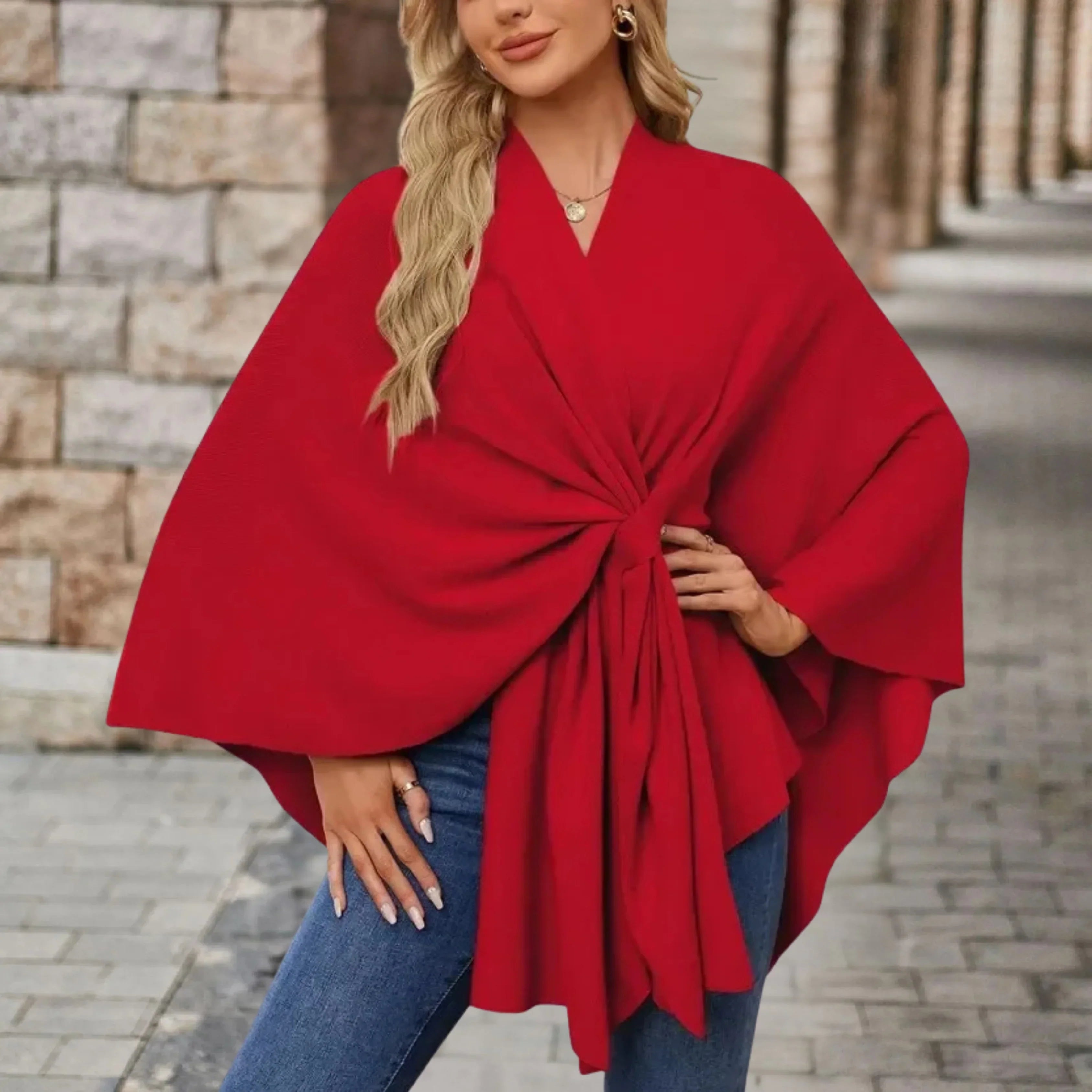 Yvette™ | Elegant Draped Poncho