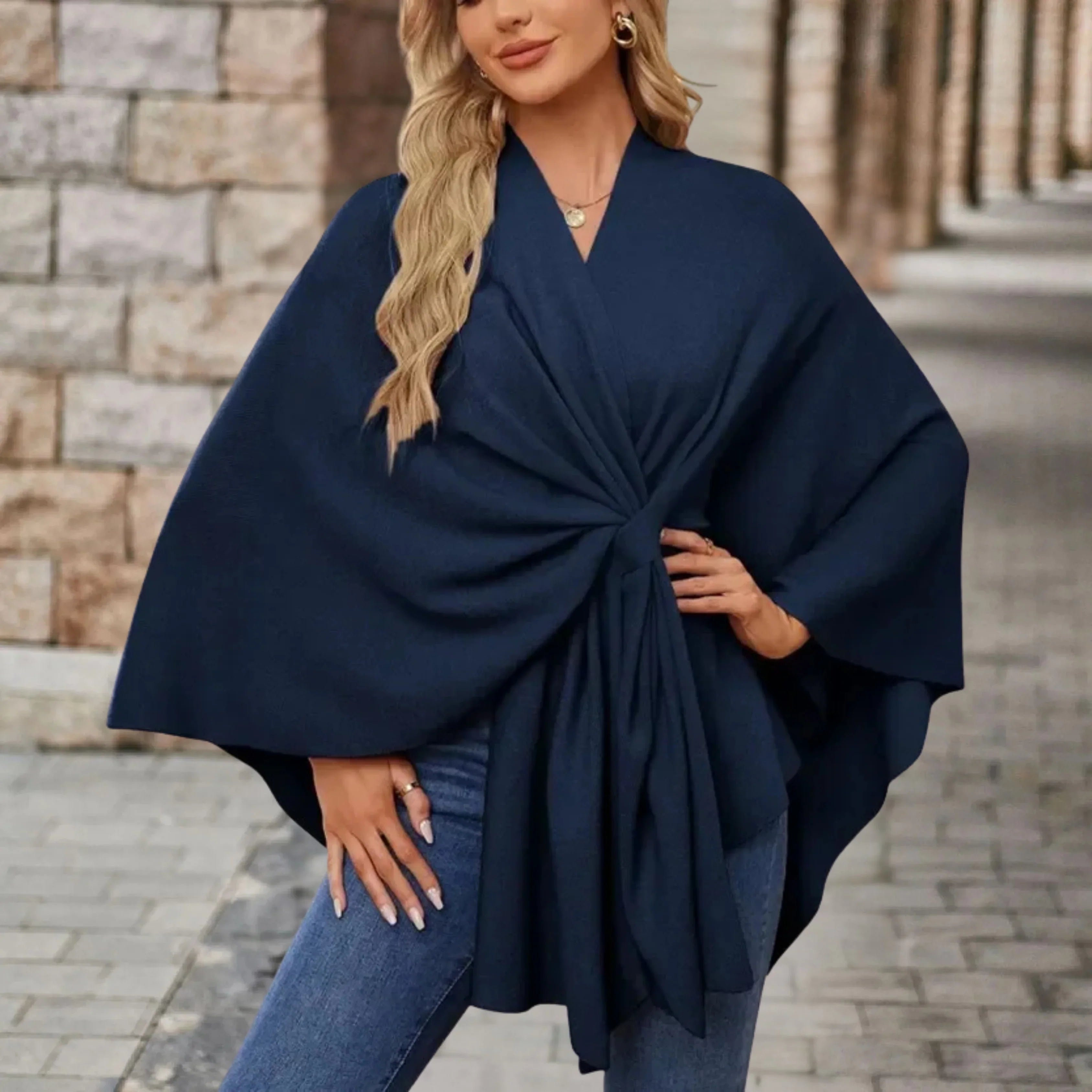Yvette™ | Elegant Draped Poncho