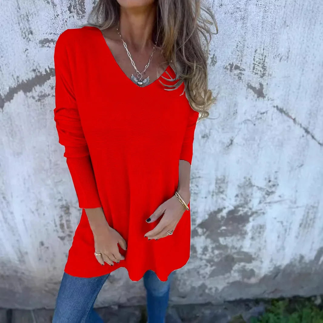 Leona™ | Relaxed V-Neck Knit Tunic